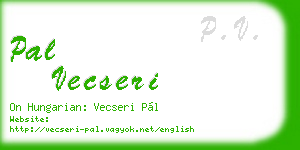 pal vecseri business card