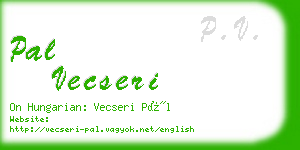 pal vecseri business card